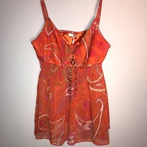 Metro 7 Beaded  Cami Tank Top